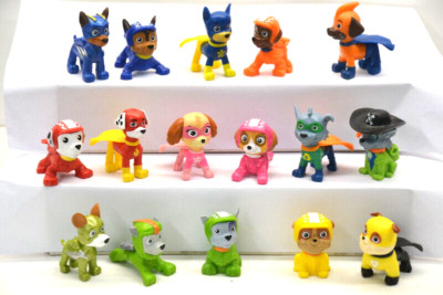 Paw Patrol 16 Sammelfiguren Figur Figuren Rocky Skye Marshall Rubble Zuma-Set 15
