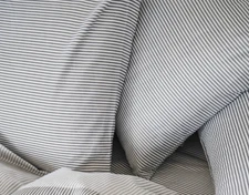 BROOKLINEN Classic Peracle Queen Duvet Cover Grey Stripe Washed But Never Used