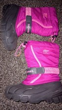 Sorel Flurry youth winter snow boots Pink Kids Size 1