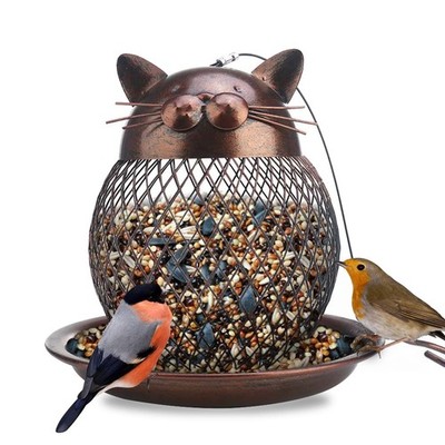 Metal Bird Feeder Squirrel Proof Hanging Outdoor Garden Feeder