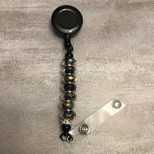 Beaded ID Badge or Casino Club Card Holder Handmade 0154
