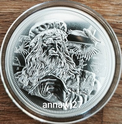 Leonardo da Vinci  2 $ 2021  Niue.  Unc