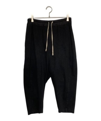 DRKSHDW Rick Owens Cropped Drawstring Pants Black Cotton S Excellent Condition