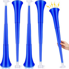 4 Pieces Collapsible Stadium Horn 24 Inch Vuvuzela Plastic Trumpet Horn Blow Noi
