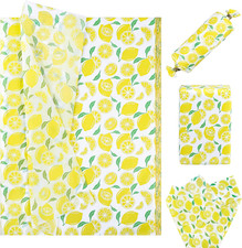 100 Sheet Summer Lemon Tissue Paper Yellow Fruit Pattern Gift Wrapping Paper 19.