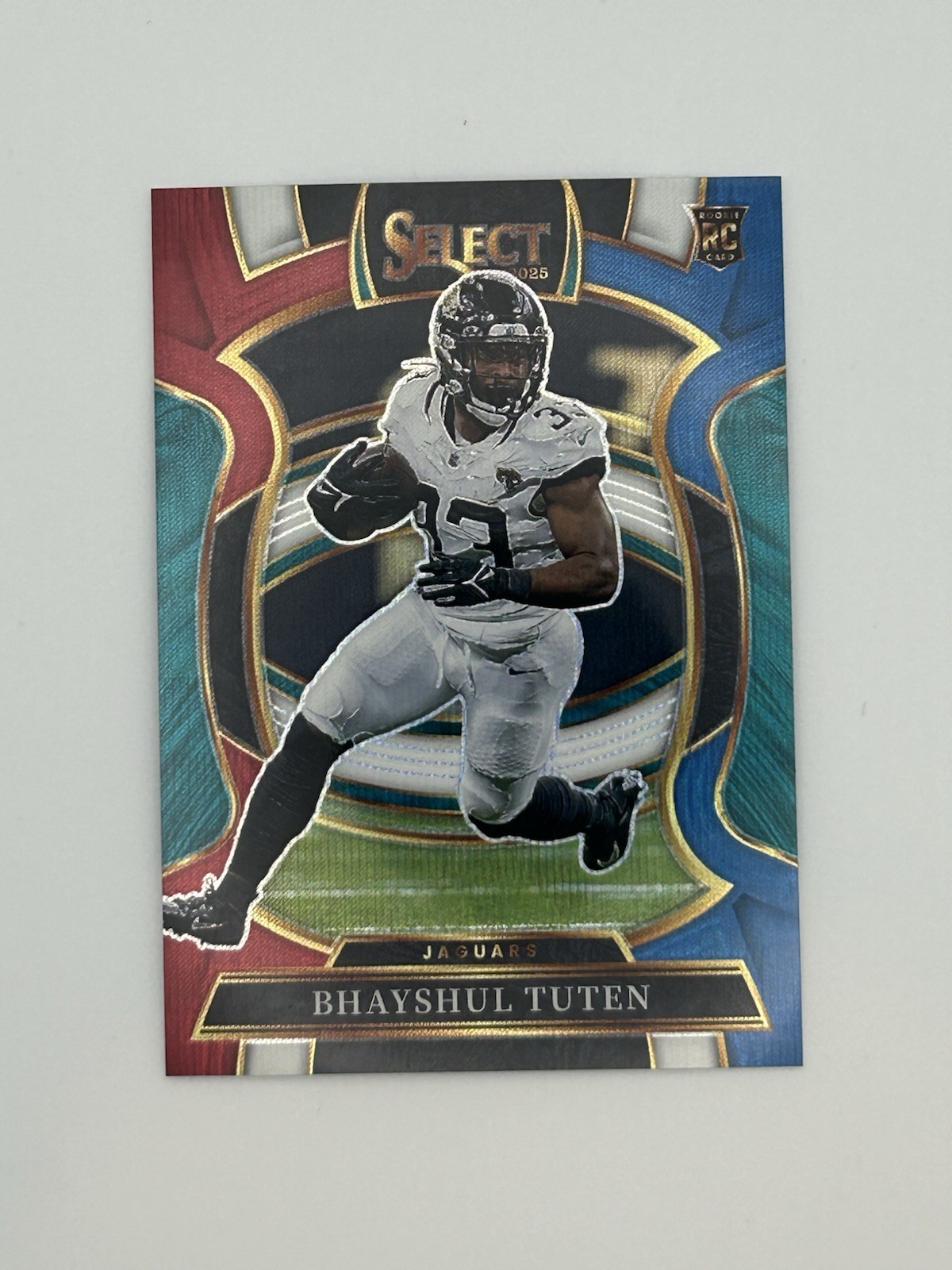 2025 Panini Select Bhayshul Tuten Concourse Tri-Color Prizm /399 RC Jaguars NP4