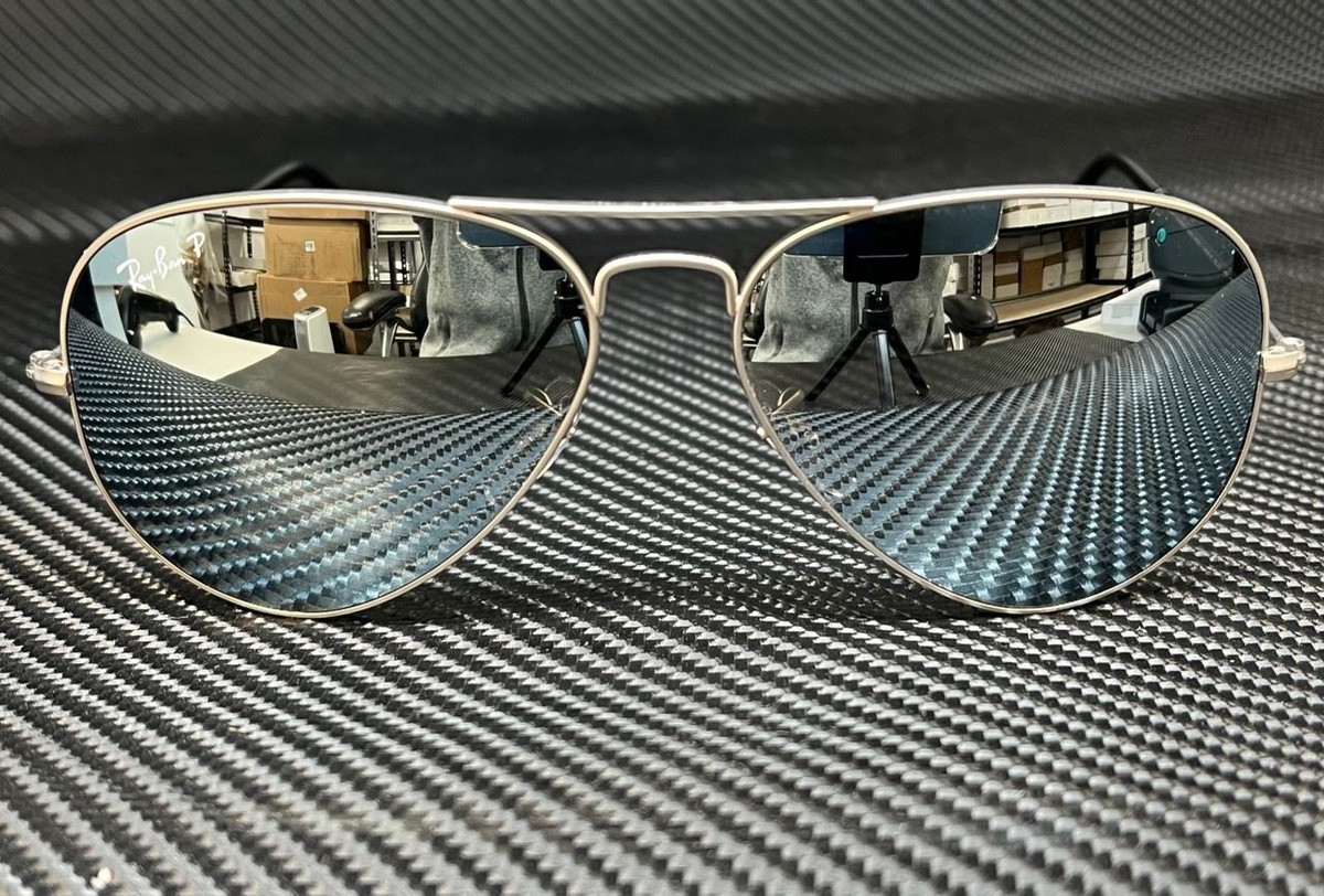 RAY BAN RB3025 019 W3 Silver Aviator 58 mm Unisex Polarized
