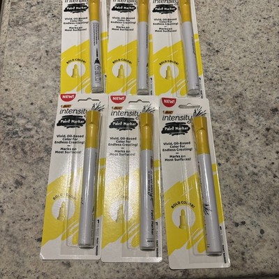BIC Intensity Oil-Based Paint Markers   Yellow (Lot of 6)