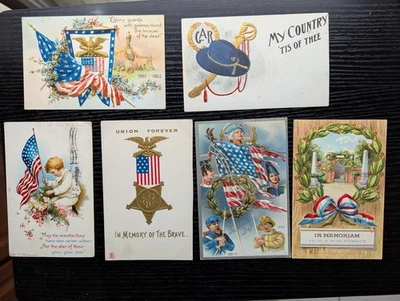 Vintage Memorial Day Postcards---6 ----Free Shipping - image 1 of 2