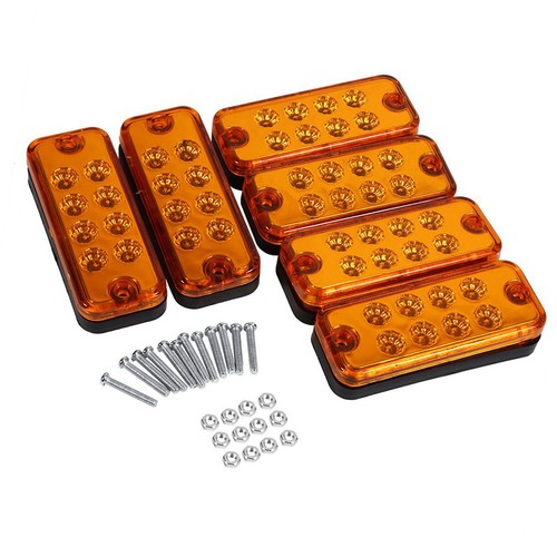 4" Red Amber LED Clearance Side Marker Light Indicator Lamp Truck Trailer Lorry