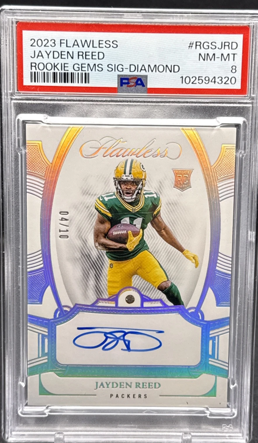 Jayden Reed Panini Flawless Rookie Gems Signatures #RGSJRD Diamond