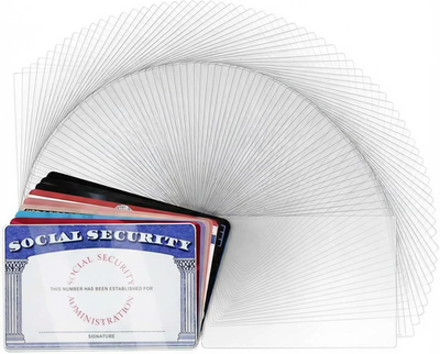 social security card sleeve 80 Pack Social Security Card Protector Medicare New Credit Card Holder,24  Mil So