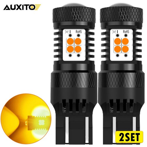 AUXITO 7443/7440 Amber/White LED Turn Signal Bulbs – Canbus Ready, No Hyper Flash, 2-Pack