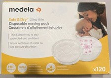 Medela Safe Dry Ultra Thin Disposable Nursing Pads, 120 Count Breast Pads