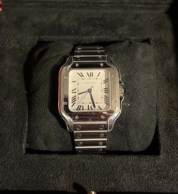 Cartier Santos Medium 2026 White Dial Brand New Complete Set WSSA0009