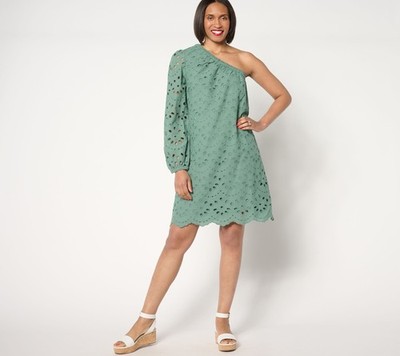 strapless open back dress Eyelet One Shoulder Dress H Squared Boutique