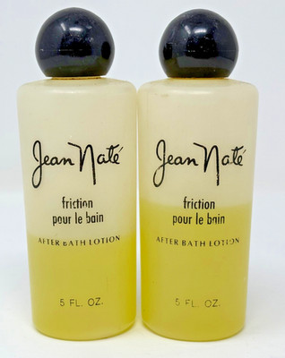 Jean Nate After Bath Splash Lotion 5oz Lot of 2 Revlon Vintage Friction Le Bain