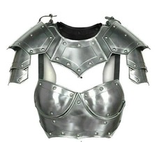 LARP 18GA Steel Medieval Knight Queen Lady Woman Half Body Armor Armor Suit