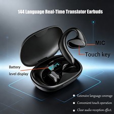 Smart Voice Translator Earbuds 144 Language Real-Time Two Way Translation Device