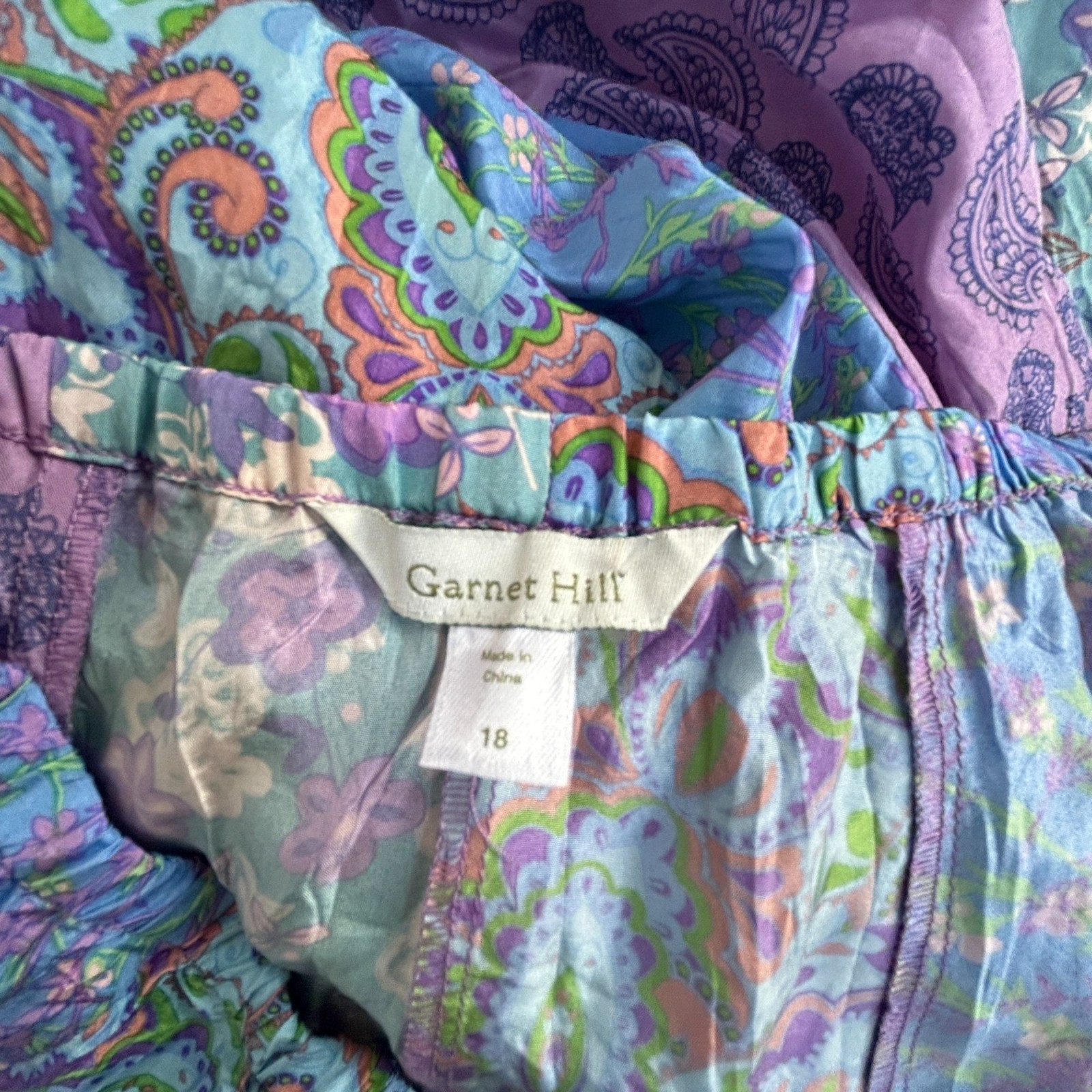 Garnet Hill Womens Multicolor Patchwork Boho Maxi… - image 3