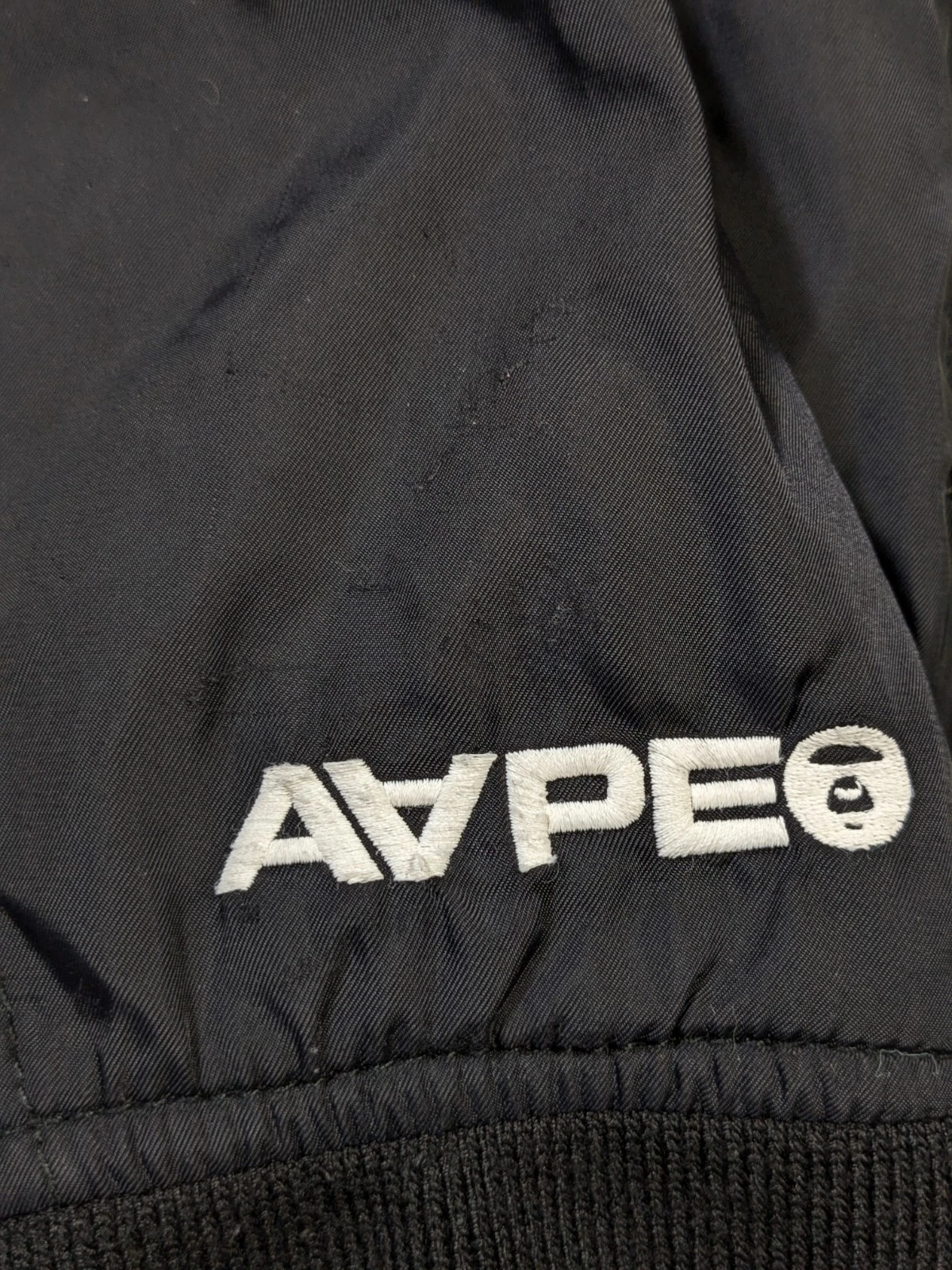Aape By A Bathing Ape Bape Bomber Jacket  Large Woobie Lined Streetwear Distress image 16