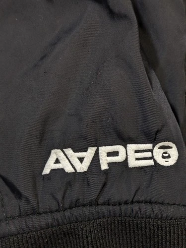 Aape By A Bathing Ape Bape Bomber Jacket  Large Woobie Lined Streetwear Distress image 16