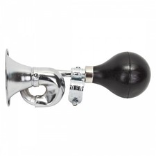 Sunlite Chrome Bugle Horn with Squeeze Function - Classic Bike Handlebar