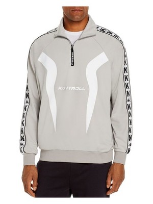 KONTROLL Mens Kontroll Banda Gray Collared Quarter-Zip Sweatshirt XL