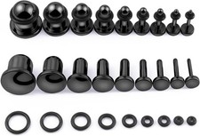 18PCS Ear Stretching Kit 14G-00G Surgical Steel Ear Gauge Plugs