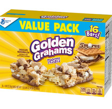 Golden Grahams breakfast cereal treat Bars S'mores,Snack Bars 16 Ct, 16.96 oz...