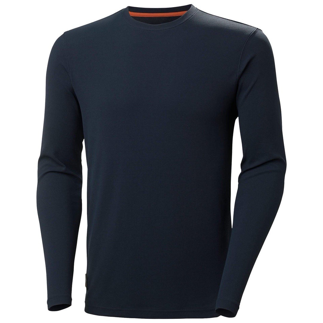 $62 Men's Helly Hansen Tech Longsleeve T-shirt, Navy, Quick Dry, UV-protective