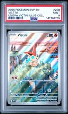 2025 POKEMON SVP EN-SV BLACK STAR PROMO #208 VICTINI PSA 9