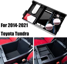 For 14-21 Toyota Tundra Car Center Console Armrest Storage Box Organizer Tray