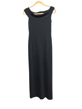Vintage Laundry by Shelli Segal Dress Black Maxi Length Off Shoulder Size 6 y2k