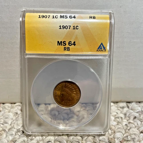 1907 1C RB Indian Cent MS64 Cent