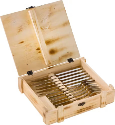 ZWILLING 12 Teilig Rustikal Steakbesteck Steakmesser Messer 18/10 Edelstahl