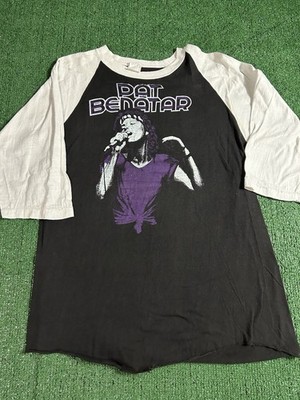 Vintage 80s Pat Benatar Raglan T Shirt XL 19x26 Concert Rock Stevie Nicks