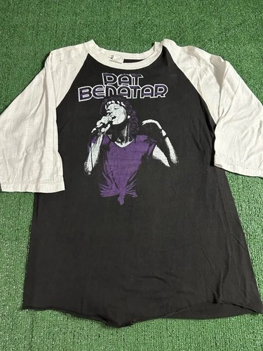 80s Pat Benatar Raglan T Shirt XL 19x26 Concert Rock 1980s vintage concert t-shirt, vintage, size XL, single stitch, B+ condition