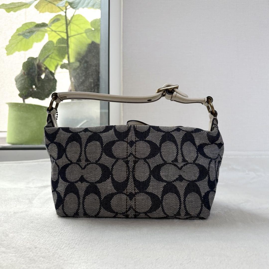 COACH Signature Legacy Denim Accessory Pouch Mini Hand Bag