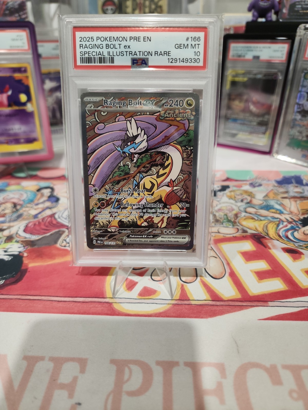 2025 Pokemon Prismatic Evolutions PSA 10 Raging Bolt ex SIR