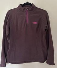 The North Face 1/4 zip pullover fleece sweatshirt womens Purple Small F95