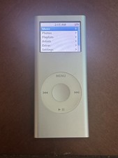 Apple iPod Nano 2nd Gen Silver   2GB Model A1199 battery weak   Vintage Apple