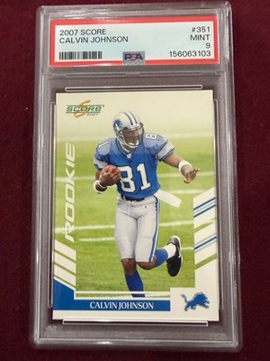 Calvin Johnson 2007 Score Rookie Card RC PSA 9 Mint