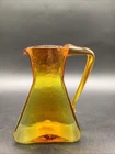 Vintage Blenko Jonquil Glass Pitcher with Sandblasted Blenko Mark #603