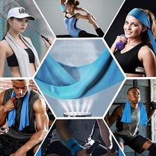 Instant Cooling Towel Ice Cold Sports Neck Wrap Gym Yoga Heat Relief Sweat Rag