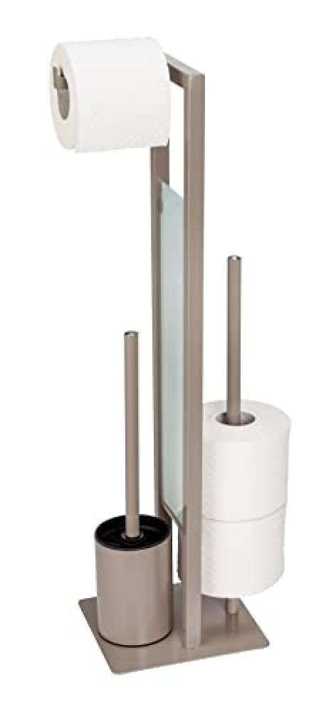 (TG. 18 x 70 x 23 cm) WENKO Stand Rivalta - Scopino WC autoportante con scopino,