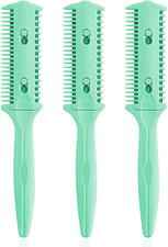 Haircut Razor Comb, 3 Pack - Double Sided Razor Hair Styling Scissors Comb, Spli