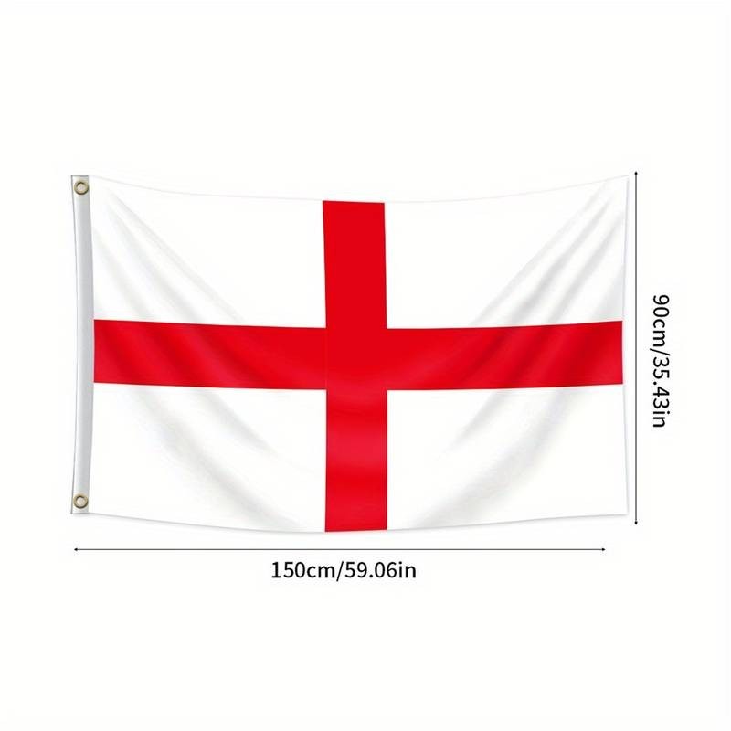 St. George Cross English Flag For Football/Rugby Fans - 5ft X 3ft - Foto 7