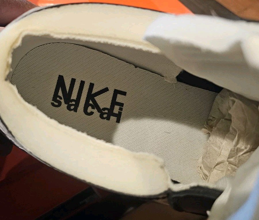 SACAI X NIKE Taglia 15 Blazer Nike x sacai basso brevetto nero bianco DM6443 001 (indossato 1 volta) OG tutto
