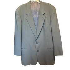 VTG Giorgio Armani Men s Blazer Le Collezioni Solid Olive Wool Sport Coat 44L
